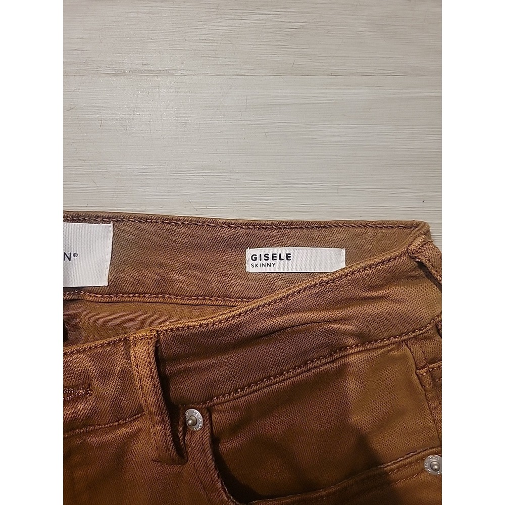 Dear John Women's Jeans Gisele 27" Skinny Stretch Mid Rise Denim Brown Y2K 90's - Picture 4 of 7